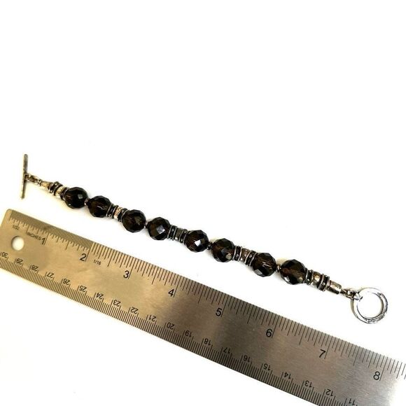 Vintage Silpada Smokey Quartz Sterling silver Bracelet - Picture 7 of 11